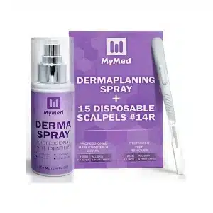 Hair Identifier Spray for Face Shaving, Dermaplaning Spray + Dermaplane Razors for Women Face #14R Dermaplane Scalpels By Mymed