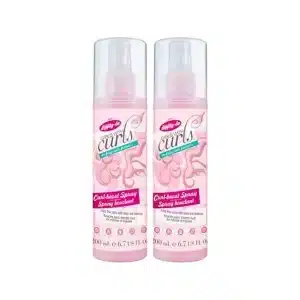 Dippity-Do Girls With Curls De-Frizz Curl-Boost Spray, Light, 3-in-1 Hair Spray for Refreshing Curly Wavy Hair, Hibiscus, Olive Oil, Anti Frizz Bouncy Curls For